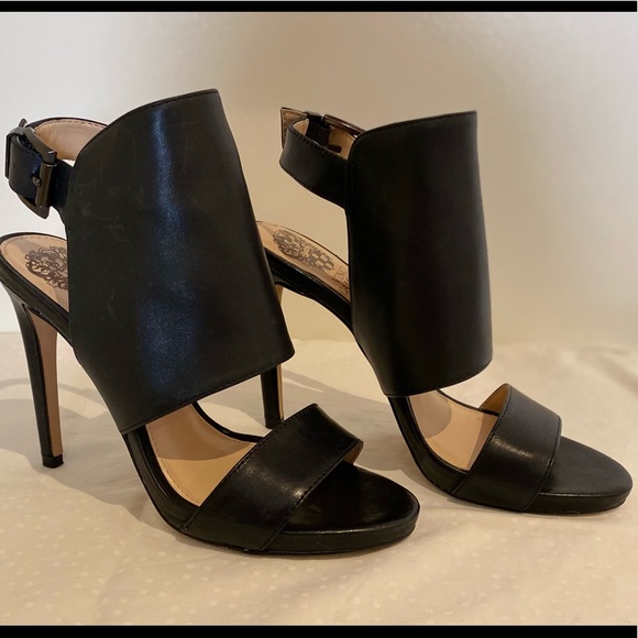 Brand new. Never worn. Vince Camuto black leather heels. - Picture 6 of 6